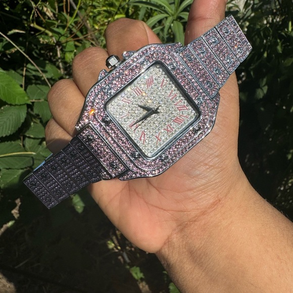 Iced out pink watch ⌚️ - Picture 3 of 3